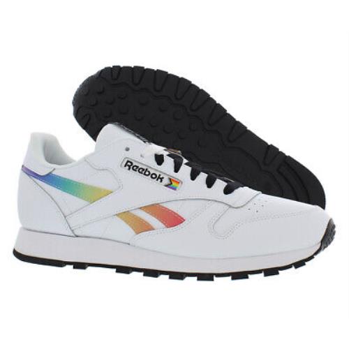 Reebok Classic Leather Pride Unisex Shoes Size 10.5 Color: White/white/rainbow