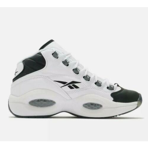 Reebok Question Mid Why Not Us White Black Iverson Men Basketball Shoes Size 9