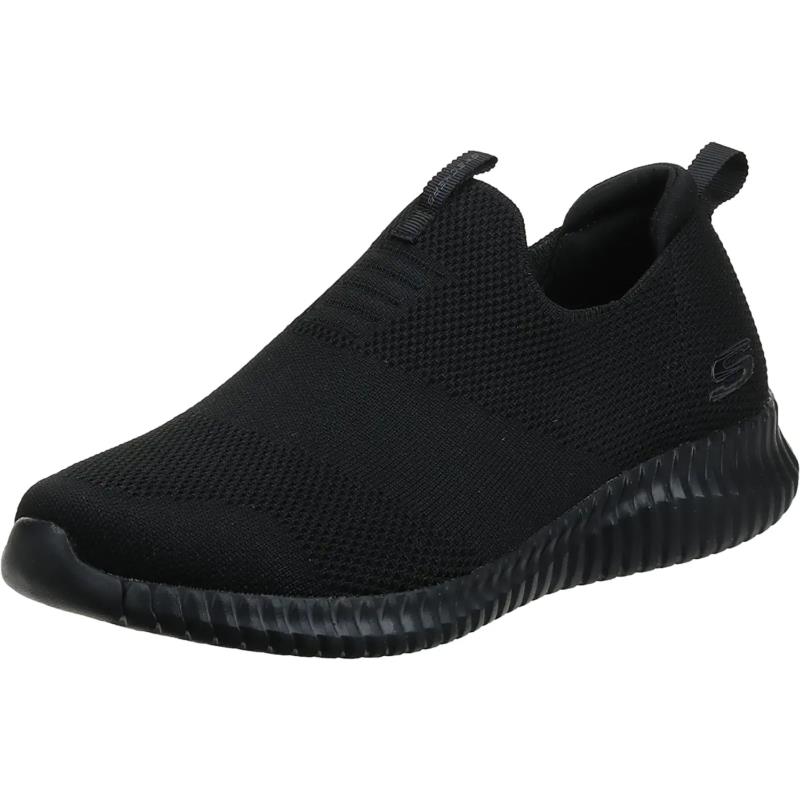 Skechers Elite Flex Men`s Wasik Loafer Shoes 7 Wide Black/black