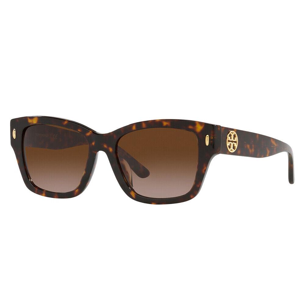 Tory Burch Classic TY 7167U 172813 Dark Tortoise Plastic Sunglasses Brown