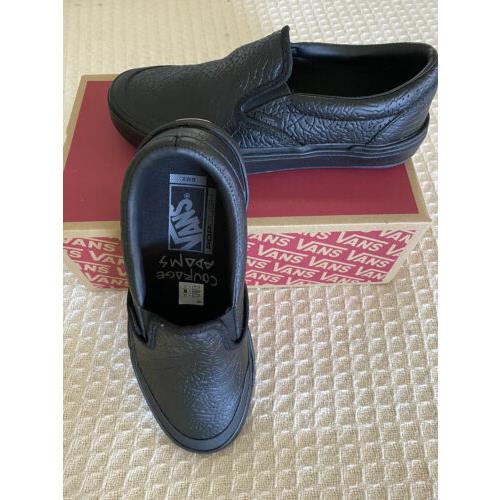 Vans Men`s Bmx Slip-on Courage Adams Black Elephant Suede Shoes Size 6.5