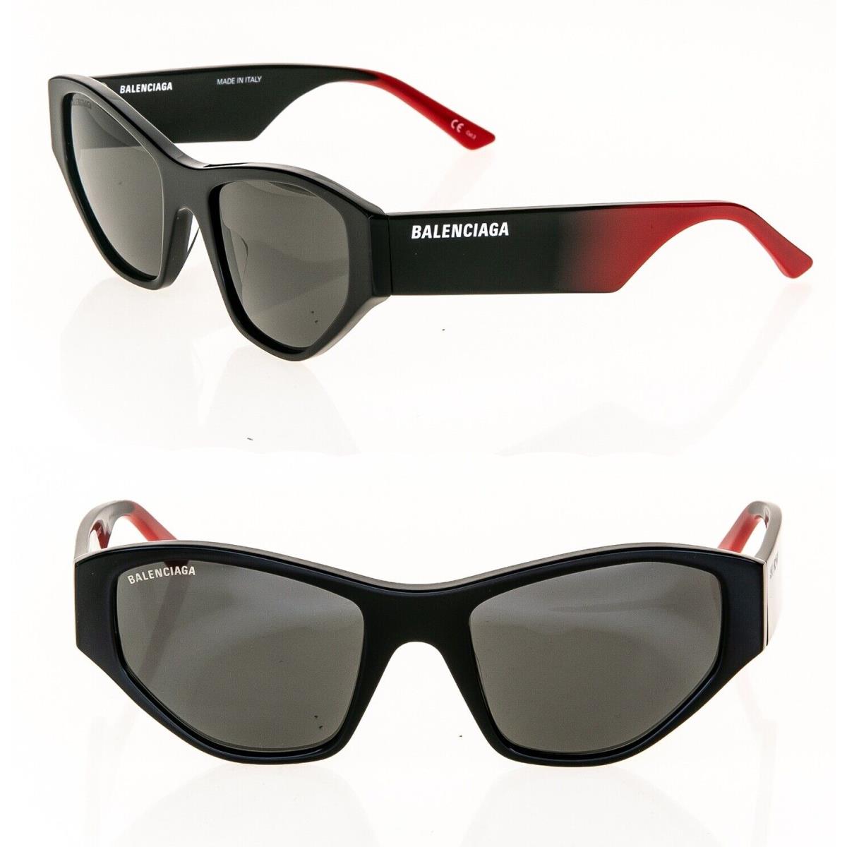 Balenciaga Mask Geometric 0097 Black Red Gradient Unisex Sunglasses BB0097S 002