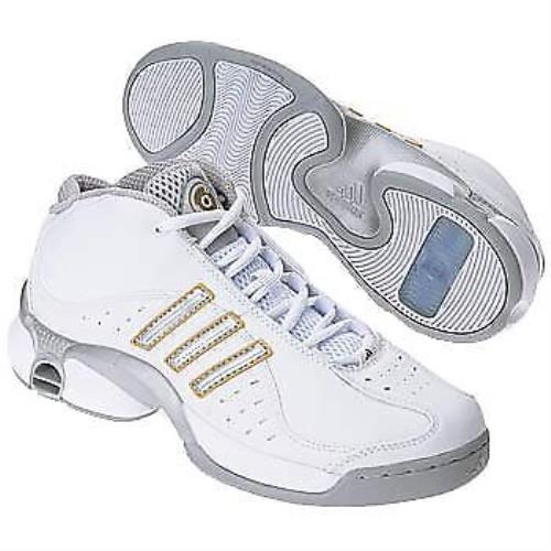 Adidas Men`s a3 Specialist Basketball Shoe White/silver/gold