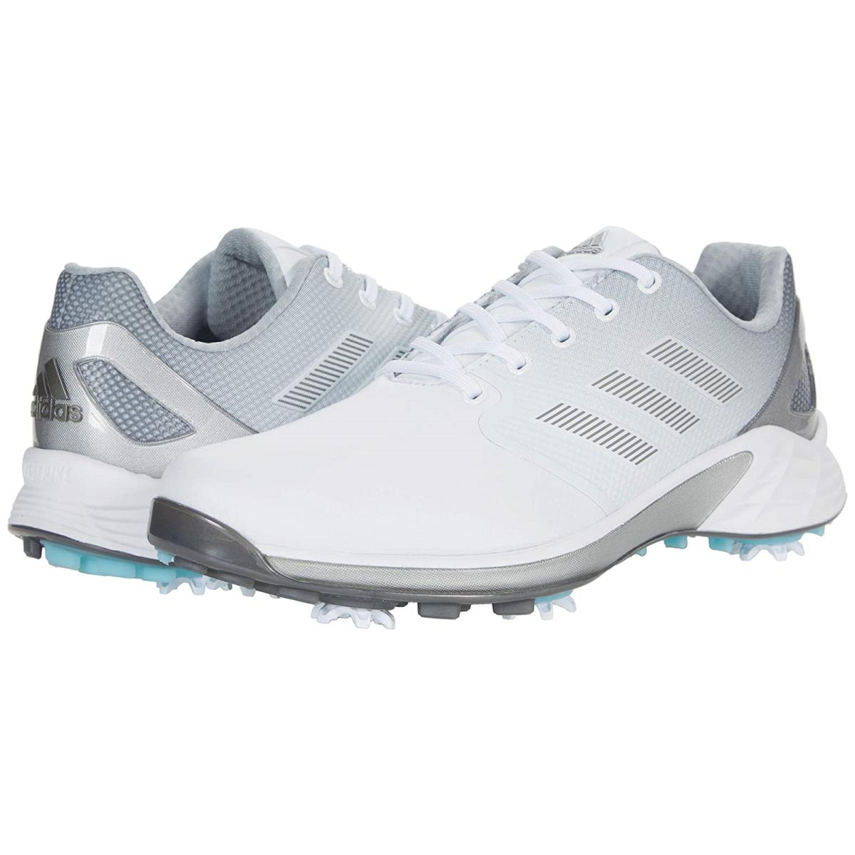 Man`s Sneakers Athletic Shoes Adidas Golf ZG21 White/Dark Silver Metallic/Silver Metallic
