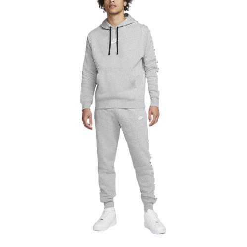 Nike Sportswear Sport Essential Men s Fleece Hooded Tracksuit Grey/white DM6838
