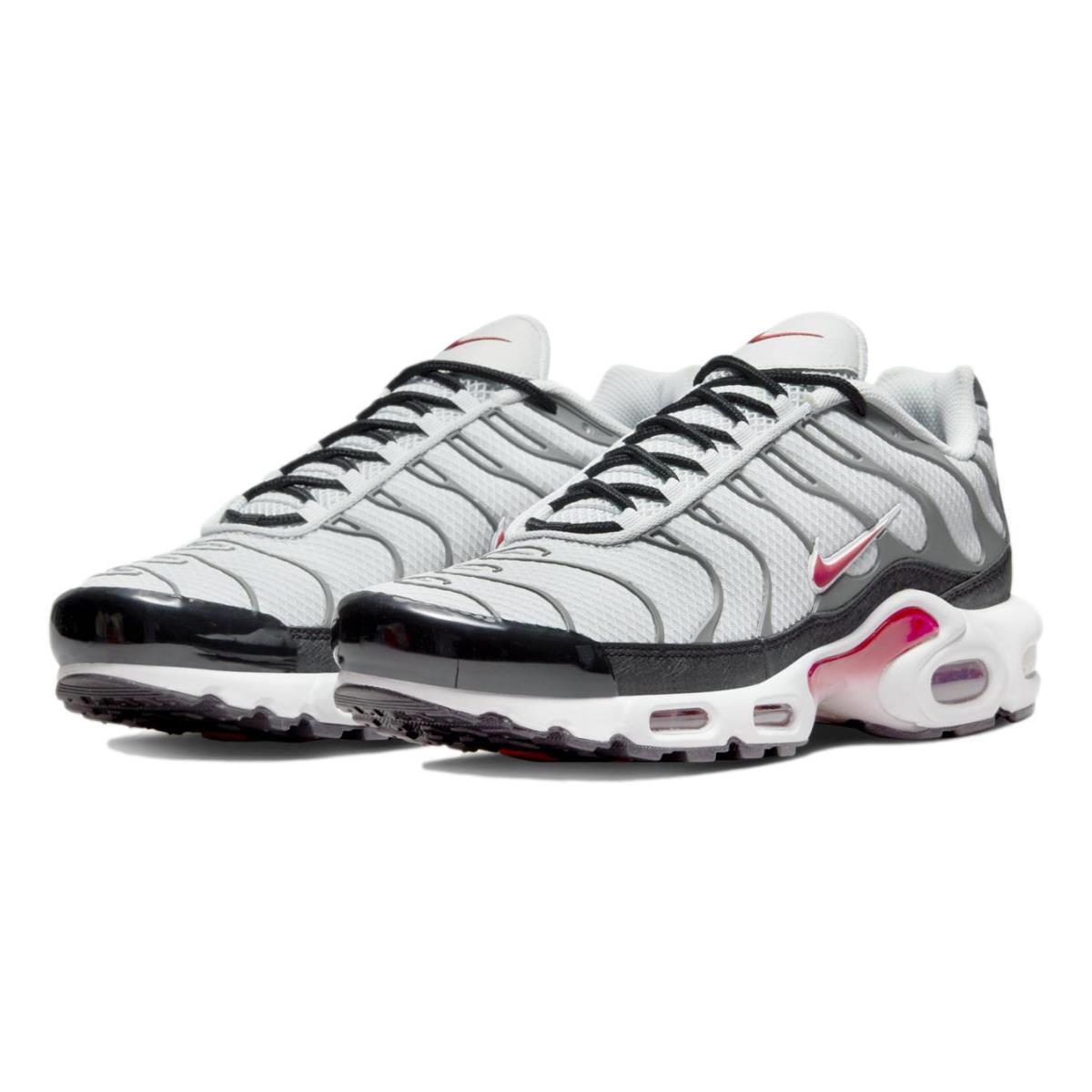 Nike Men`s Air Max Plus `photon Dust Particle Grey` Shoes Sneakers DM0032-002 - Photon Dust/Varsity Red