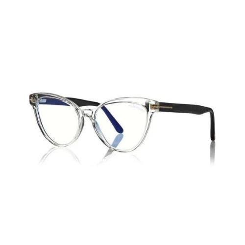 Tom Ford Cat Eye Eyeglasses Tom Ford TF 5639  in Crystal and Shiny Blk  54mm - Tom Ford eyeglasses - 889214072849 | Fash Brands