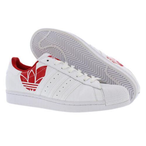 Adidas Superstar Mens Shoes Size 9.5 Color: White/red