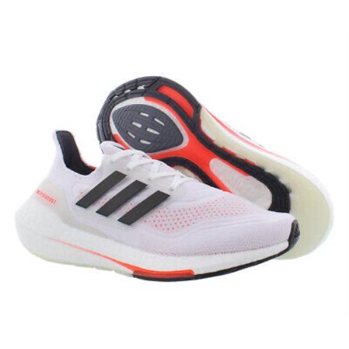 Adidas Ultraboost 21 Mens Shoes Size 7 Color: White/black/solar Red