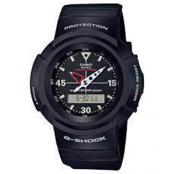 Casio G-shock Analog-digital Classic Black Resin Strap Watch AW-500E-1E