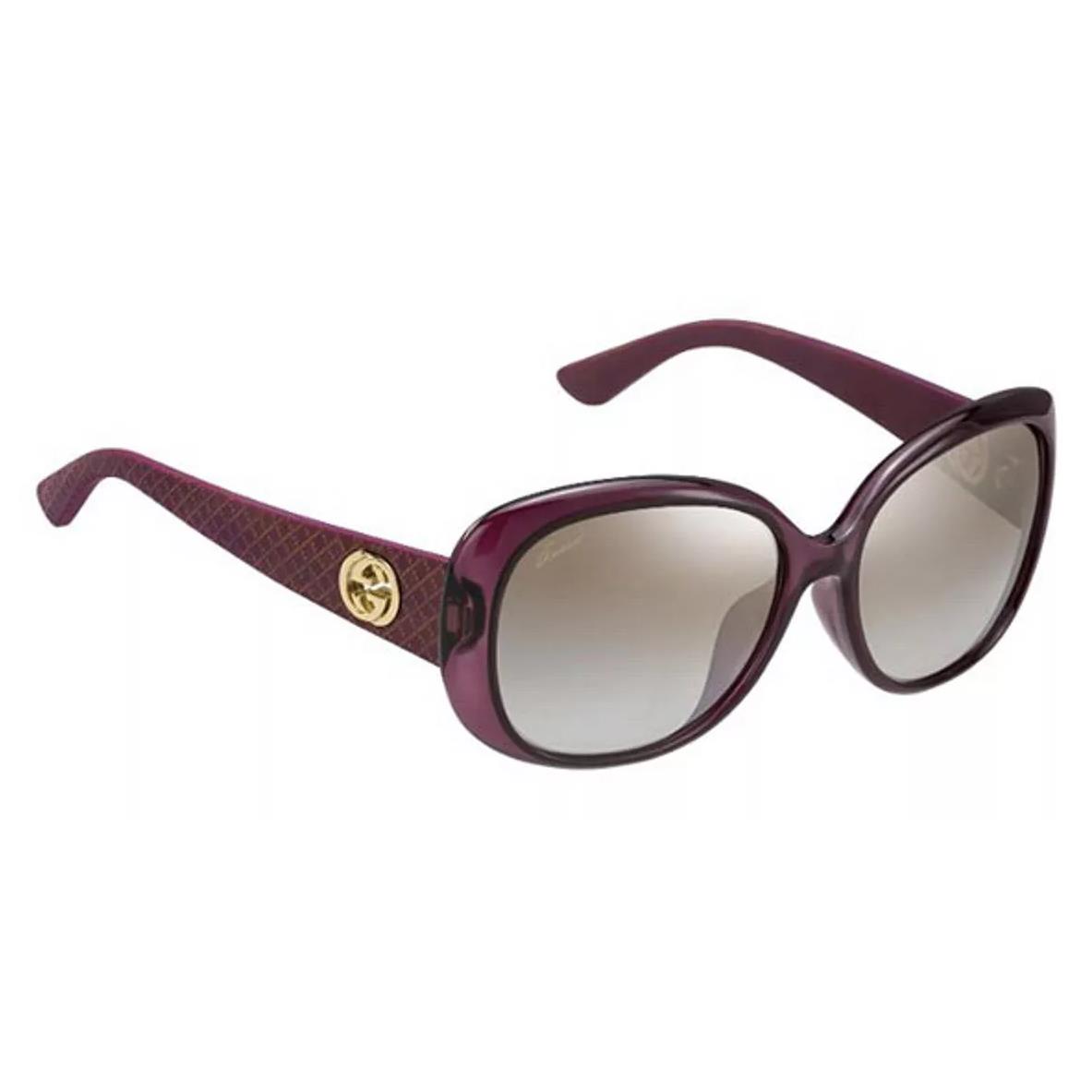 Gucci Women`s Grape Purple / Brown Gradient Sunglasses