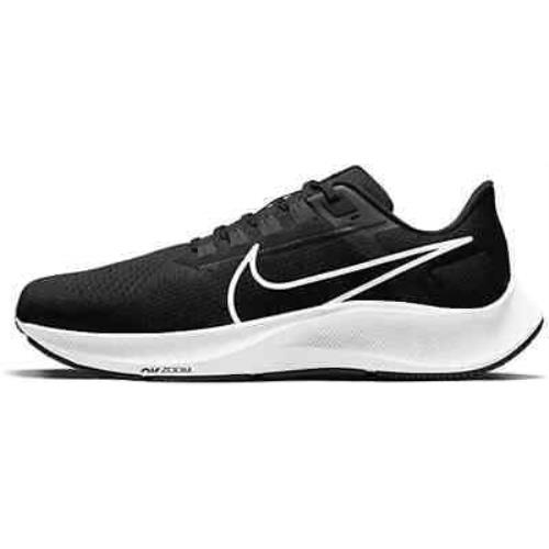 Nike Men`s Air Zoom Pegasus 38 Running Shoes Black/white/volt 9.5 4E XW US