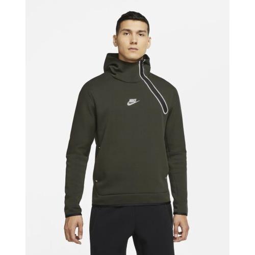 Nike Sportswear Tech Fleece Pullover Hoodie Sequoia Black Men s Xl-t CU4493-355