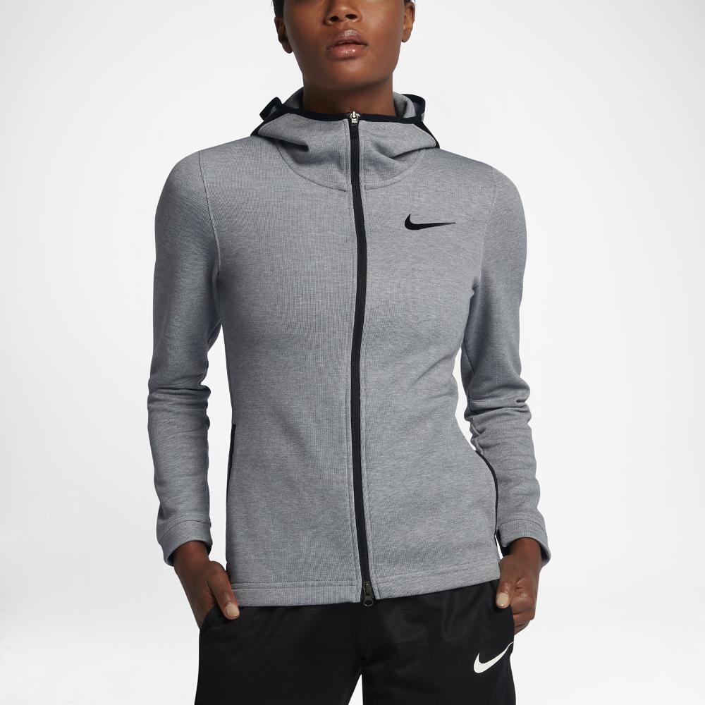 Nike Dri-fit Showtime Women`s Basketball Full-zip Hoodie - Xxl 855395-065 Grey