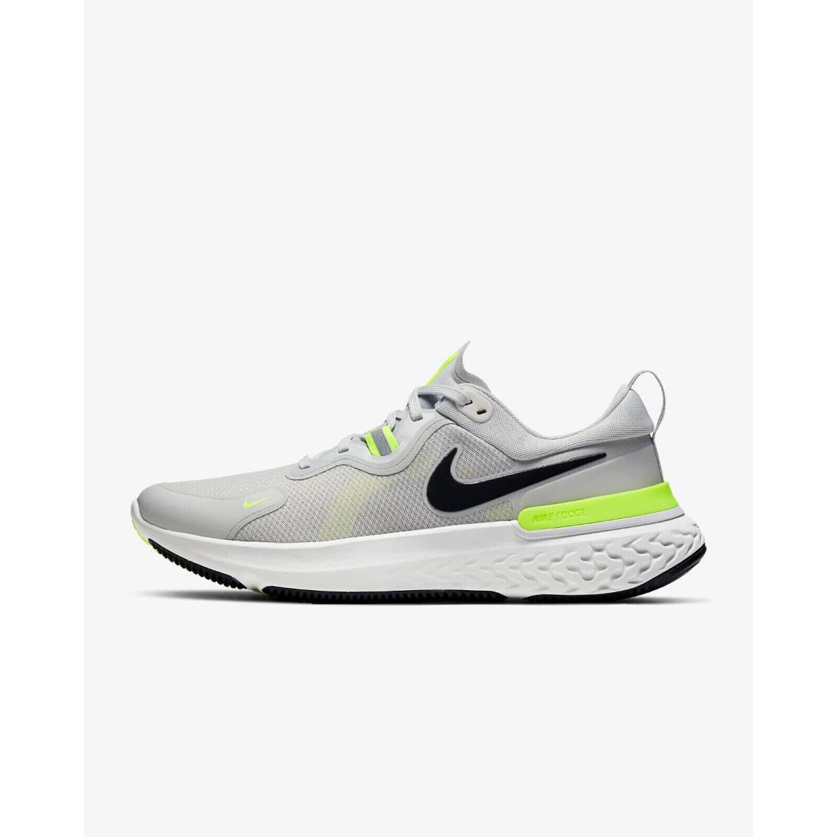 Nike React Miler Size 13 Mens Grey Volt Black Running Shoes CW1777 005