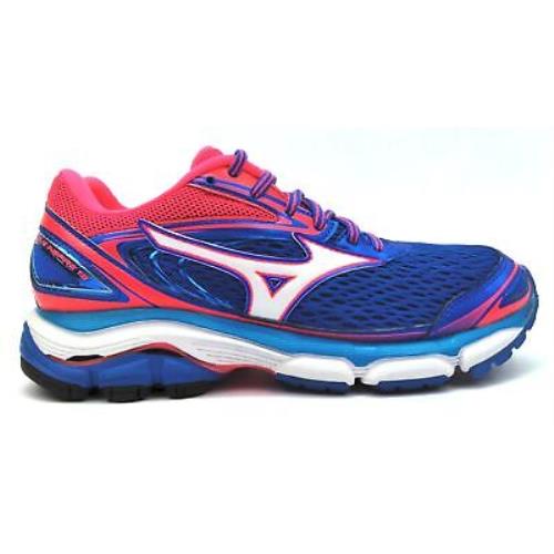 Mizuno Women`s Athletic Wave Inspire 13 Running Shoes Strong Blue Pink