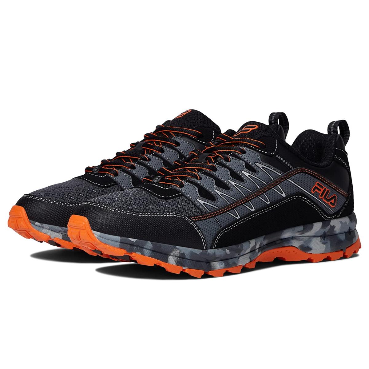 Man`s Sneakers Athletic Shoes Fila Evergrand TR 21.5 Castlerock/Black/Vibrant Orange
