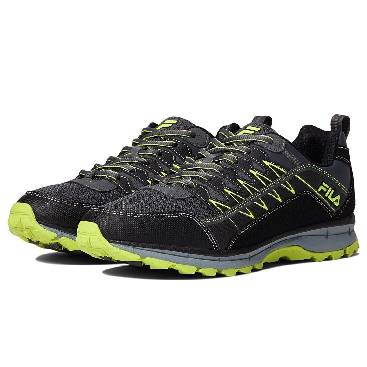 Man`s Sneakers Athletic Shoes Fila Evergrand TR 21.5 Dark Shadow/Black/Lime Punch