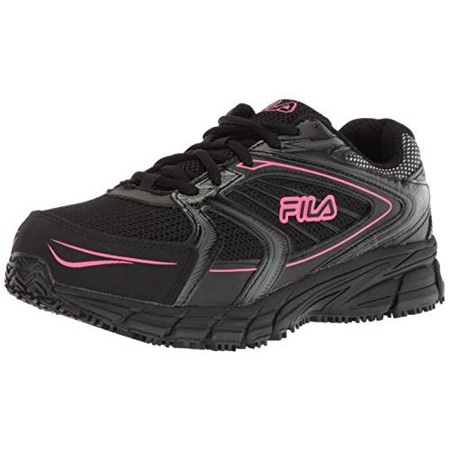 Fila Womens Memory Reckoning 8 Slip Resistant Stee - Choose Sz/col Black/Black/Knockout Pink