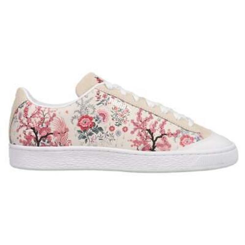 Puma 382106-01 Basket Liberty Floral Womens Sneakers Shoes Casual - White