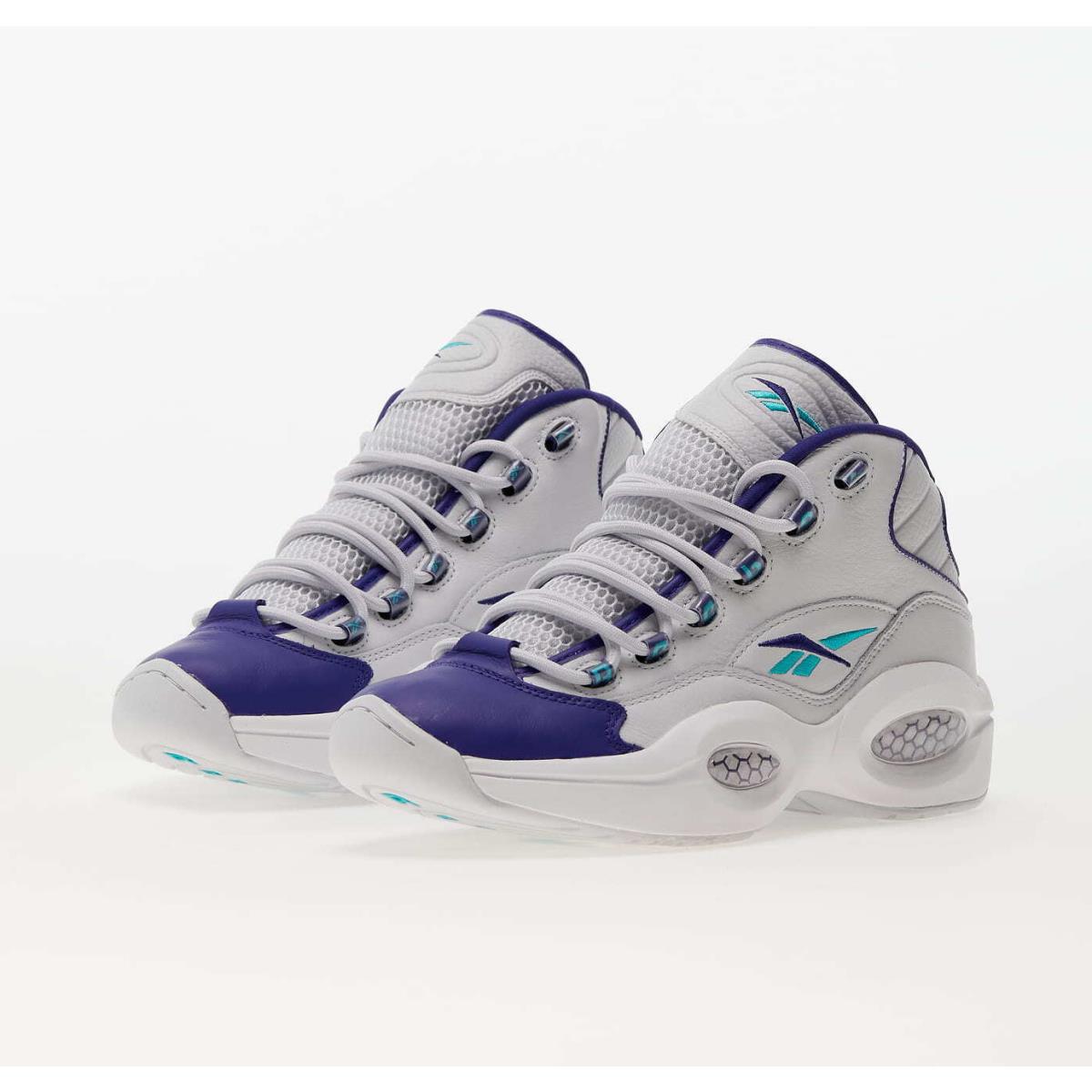 Reebok Question Mid Hornets GW8853 Grey Purple Basketball Shoes Sneakers
