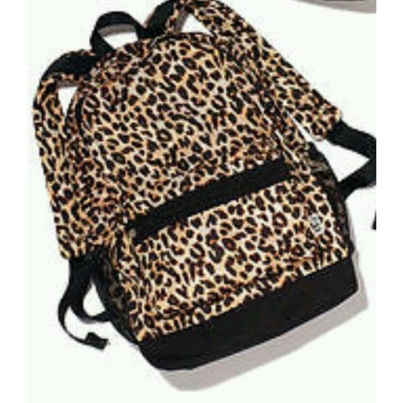 Victoria`s Secret Pink Leopard Print Classic Backpack Full Size