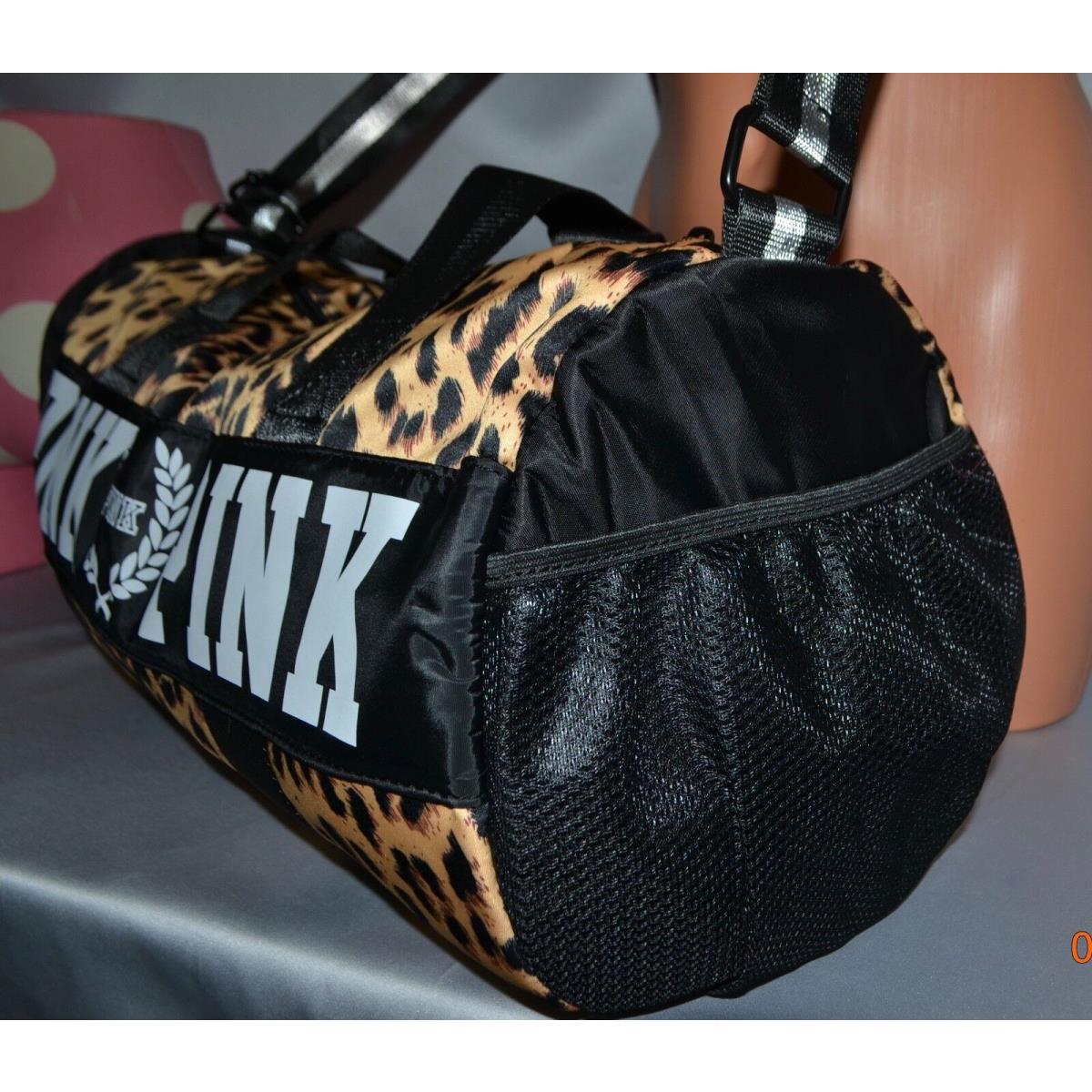 Victorias Secret Pink Graphic Leopard Tote Bag Duffle Gym School