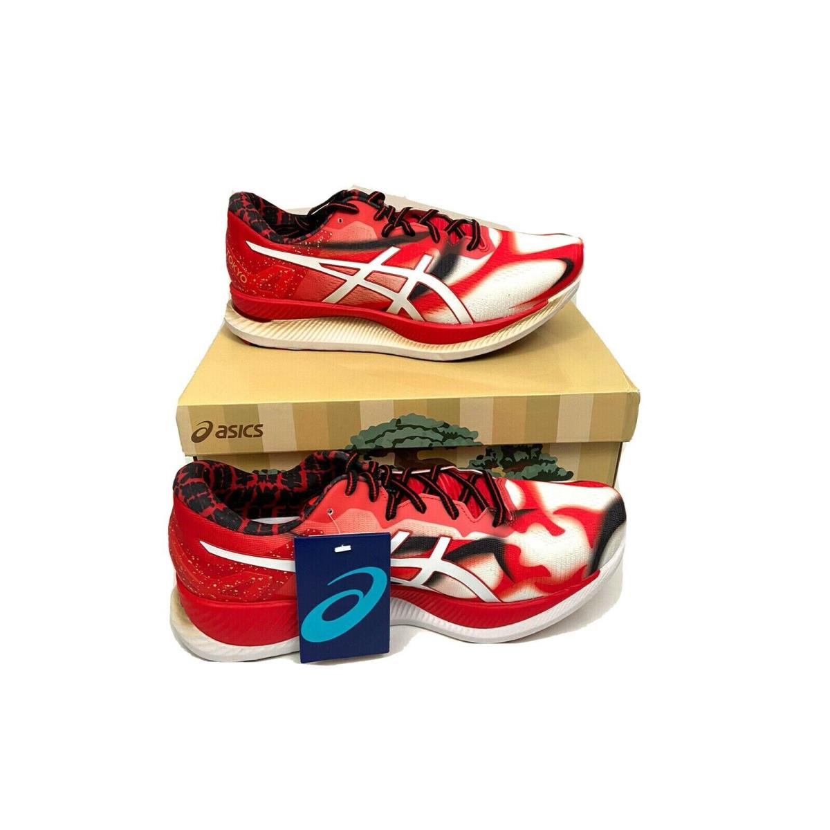 Asics Glideride Tokyo Marathon Men`s Running Shoes Size 10 Classic Red/white