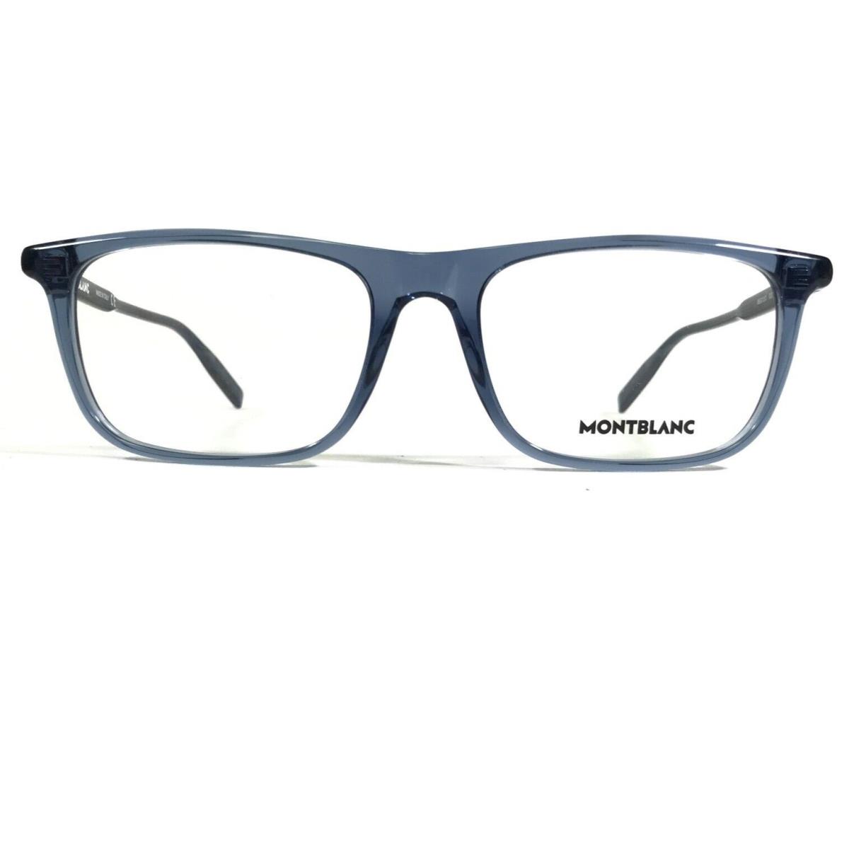 Montblanc Eyeglasses Frames MB0012O 003 Blue Rectangular Full Rim 54-18-145