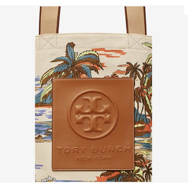 Tory Burch Gracie Printed Canvas Leather Tote Bag Postcard From Hawaii  Multi - Tory Burch bag - 003062242432 | Fash Brands