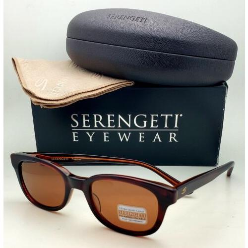 Serengeti Serena 7779 Sunglasses Brown Frame Photochromic Polarized Glass Lenses