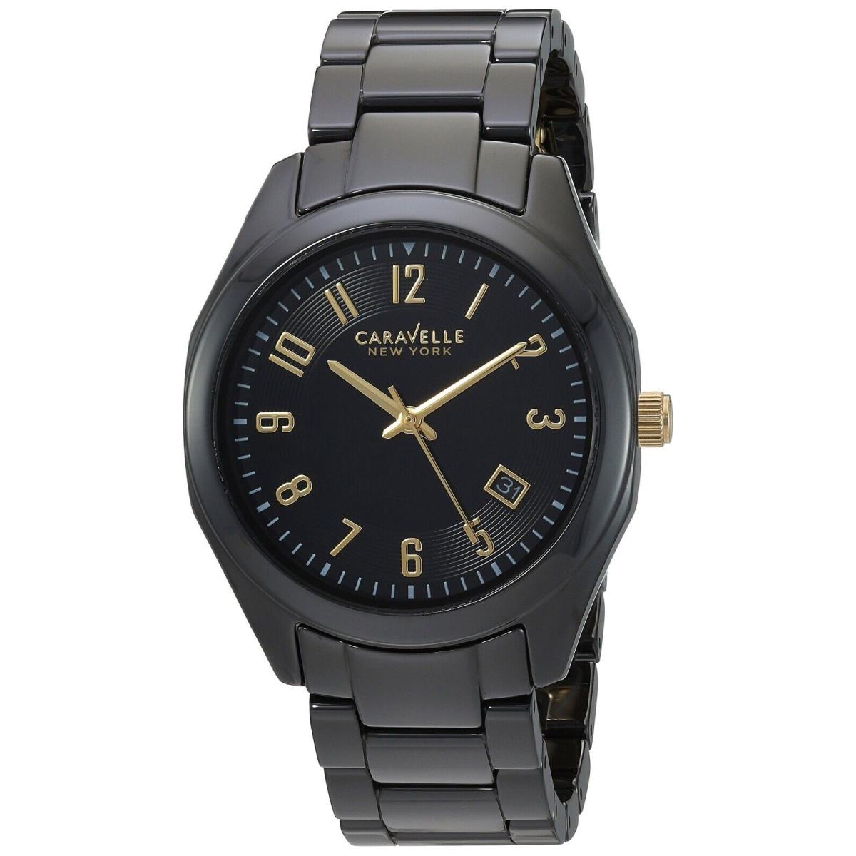 Caravelle Women`s Quartz Ceramic Casual Watch Color Black 45M109