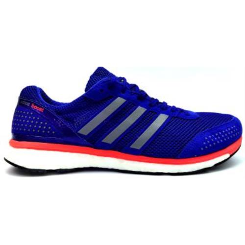 Adidas Men`s Adizero Adios Boost 2 Lace Up Lightweight Running Sneakers Shoes Purple/Violet