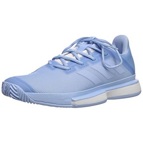 Adidas Women`s Solematch Bounce Tennis Shoe - Choose Sz/col Glow Blue/Glow Blue/White