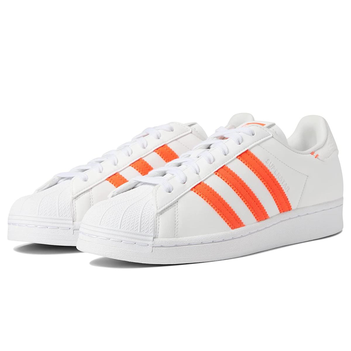 Woman`s Sneakers Athletic Shoes Adidas Originals Superstar W Crystal White/Solar Red/Grey