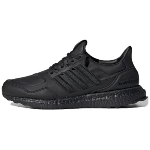 Adidas Ultra Boost Leather Triple Black Men`s Size Running Shoes EF0901