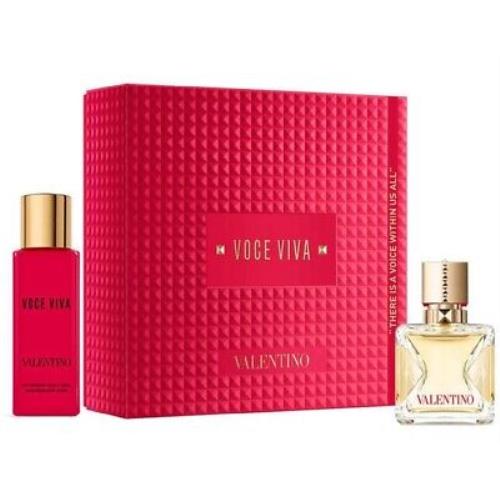 Valentino Voce Viva For Women 2 Pcs Gift Set Perfume - 1.7oz Edp 3.4oz Lotion