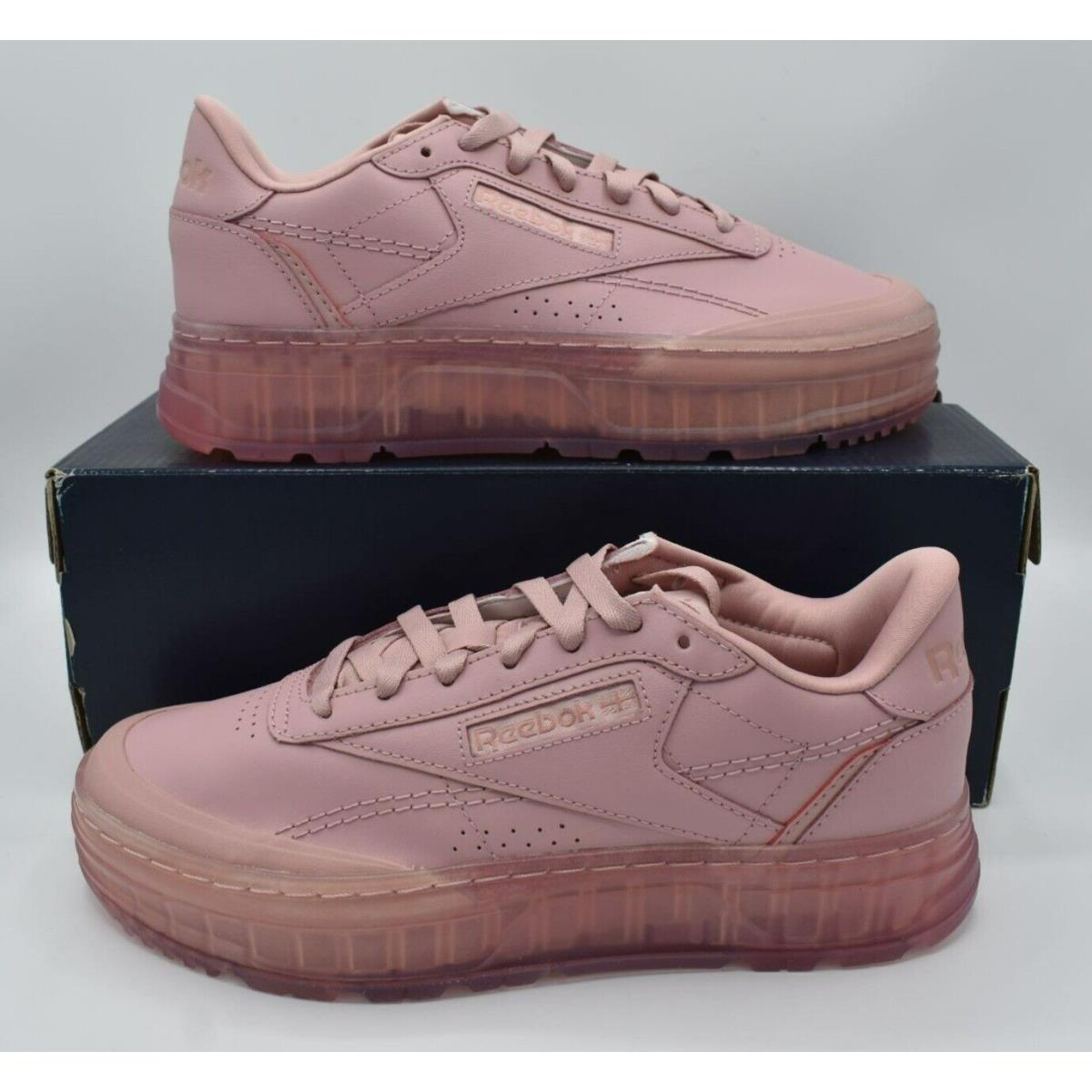 Reebok Women Sz 10 Club C Double Geo Smoky Rose Pink Tennis Sneakers Shoe GZ6420