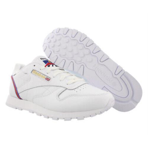 Reebok CL Leather Womens Shoes Size 9 Color: White/red/blue