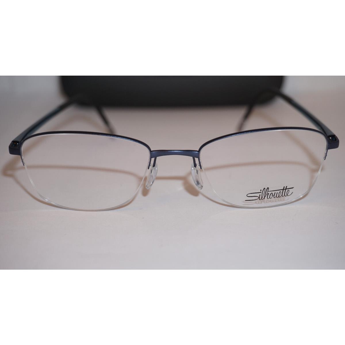 Silhouette Eyeglasses Blue Titanium Half Rim 4402 40 6055 50 18 135