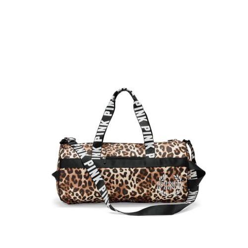 Victorias Secret Pink Graphic Leopard Tote Bag Duffel Gym School Bag Luggage