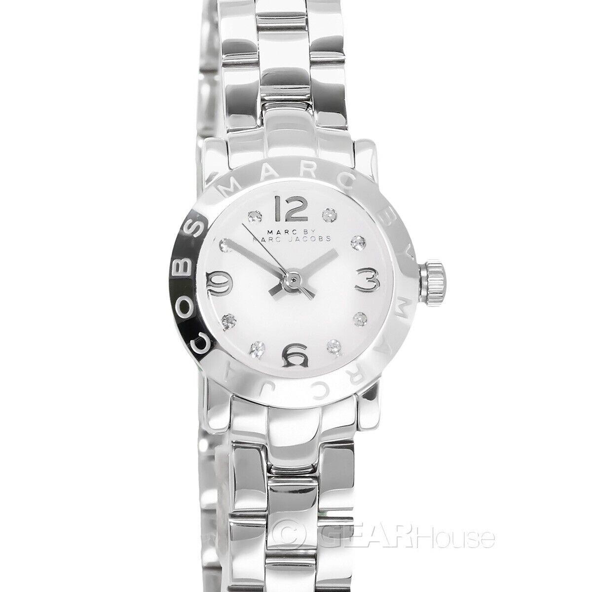 Marc by Marc Jacobs Womens Petite Watch Silver Dial w/ Crystals Stainless Steel