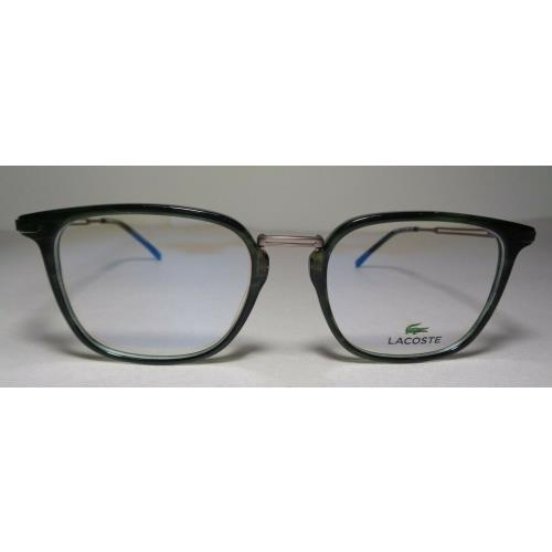 Lacoste L2853PC Havana Striped Green Men`s Eyeglass Frames