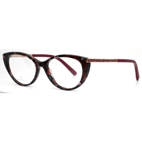 Swarovski SK5413 055 Red Tortoise Womens Cat Eye Eyeglasses 51-16-145 B:39