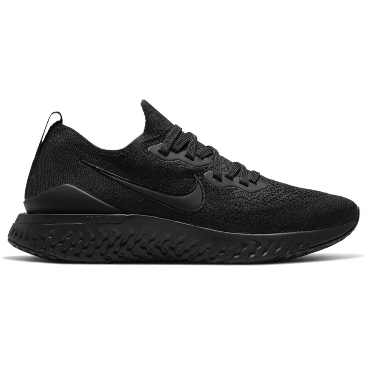 Nike Epic React Flyknit `triple Black` Women`s Running Shoe BQ8927-011