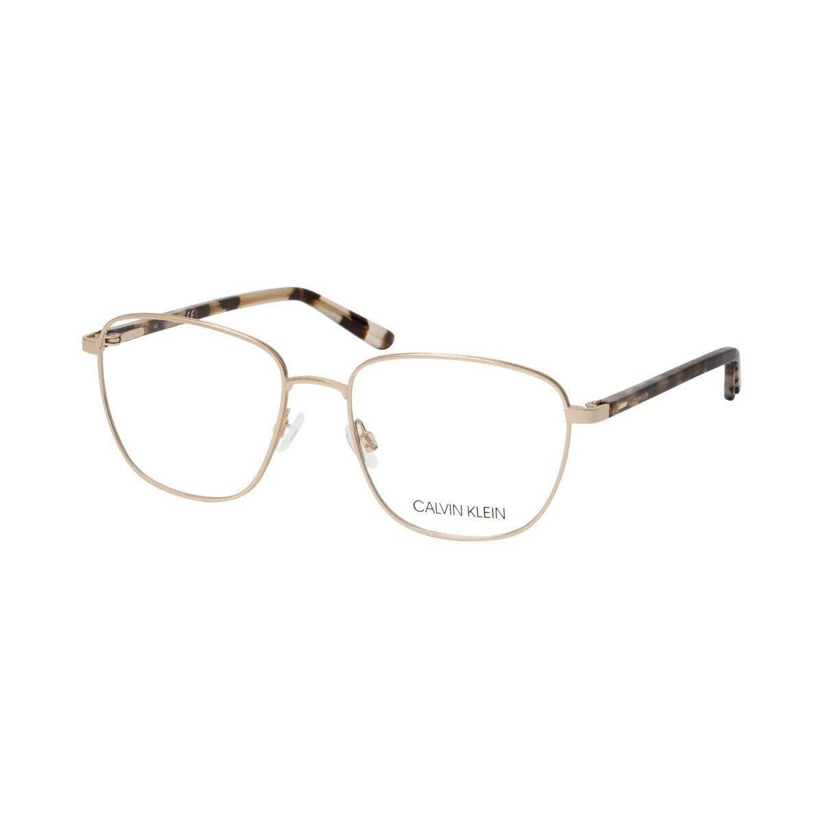 Calvin KLEIN-CK21300 716 52mm Square Eyeglasses Light Gold