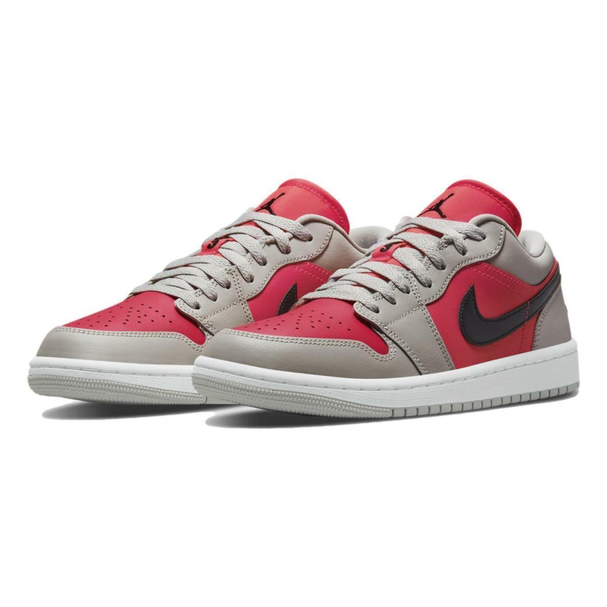 Nike Women`s Air Jordan 1 Low Shoes Iron Ore Siren Red DC0774-060