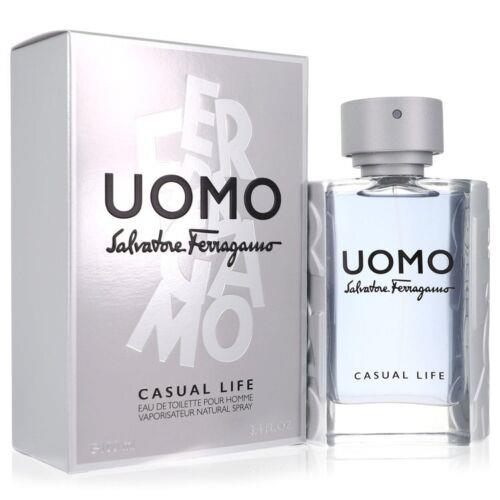 Uomo Casual Life Eau De Toilette Spray By Salvatore Ferragamo 3.4 oz