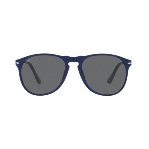 Persol 0PO9649S 1170B1 Solid Blue/dark Grey Men`s Sunglasses