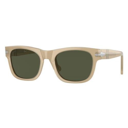 Persol 0PO3269S 116931 Beige Opal/green Rectangle Unisex Sunglasses